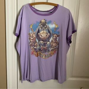 Disney Tiki Kingdom Purple t shirt Tigger Eeyore Winnie the Pooh 2X Y2K